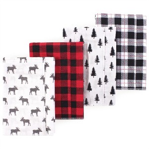 Luvable Friends Hudson Baby Flannel Burp Cloths 4pk - 1 of 1