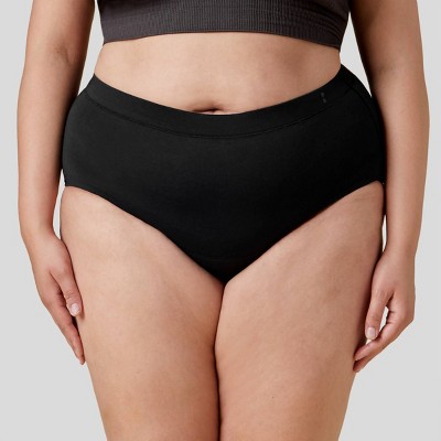 Thinx For All Women's Plus Size Super Absorbency High-waist Brief Period  Underwear - Black 1x : Target