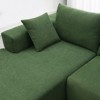 FONTOI Modular Sectional Sofas, L-shaped Sofa, Convertible Sleeper Couch, Compressed Sofa for Living Room Apartment Office, Green, 109"*28.5"*68" - 3 of 4