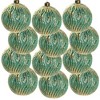 NAYSAYE Party Decoration and Accessories Glass Christmas Ball Ornament Set for Holiday Celebration, Green, 3"*3"*0.07" - 2 of 4