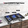 GASLAND Master 30 Inch 5 Burners Gas Cooktop with Griddle, CSA certified, 120V, NG/LPG,  PRO GH3805SS1FC - 4 of 4