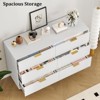 Whizmax Fluted Wood 6-Drawer Dresser, Modern White Chest with Gold Handles, Large Bedroom Storage for Clothes, Living Room, Entryway - 3 of 4