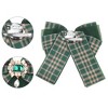 INSPIRE CHIC Women's Plaid Ribbon Checked Pins Bowtie Brooches - 3 of 4