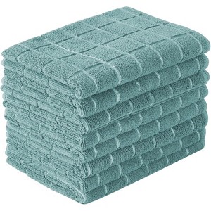 8-Pack Microfiber Dish Towels, Soft Super Absorbent and Lint Free Kitchen Towels, 26 x 18 Inch Lattice Design - 1 of 4