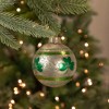 Northlight 3" Mercury Glass Green Shamrock Irish Christmas Ornament - 2 of 4