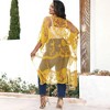 Anna-Kaci Women's Plus Size Lace Cardigan Short Sleeve Open Front Floral Crochet Long Duster - 3 of 4