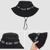 Anna-Kaci Wide Brim Bucket Hat with Colorful Ribbon Trim Breathable Mesh Lining and Adjustable Chin Strap for Outdoor Use - 3 of 4