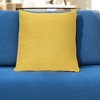 18"  Yellow Tweed Textured Velvet Throw Pillow - 2 of 3