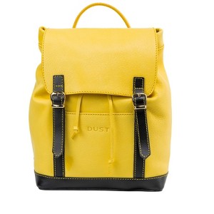 THE DUST COMPANY Leather Backpack Yellow Laurel Canyon Collection - 1 of 4