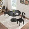 XINGHANZHENXUAN Set of 2 Modern Armless Metal Dining Chairs, PU Leather Upholstered High-Back Chairs for Kitchen & Living Room - 4 of 4