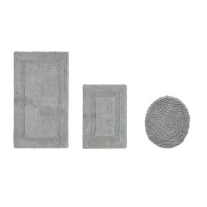 Lux Premium 100% Cotton  Ultra-Soft Tufted Solid Reversible 3 Piece Bath Rug Set, Water-Absorbent, Durable, Machine Washable Bathroom Rug - 1 of 4