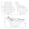 Vipbear Manual Recliner Chair,Overstuffed Recliner Single Sofa Chair with Comfortable Arm and Backrest,Comfty Home Theater Seating for Living Room - 2 of 4