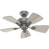 Hunter 34" Watson Lighted Ceiling Fan Matte Silver Finish with 5 Blades in Light Gray Oak/Warm Grey Oak for Small Rooms - 3 of 4