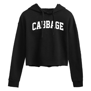 トップス Diante PIGMENT MESSAGE SWEAT HOODIE Women's - Instant Message - Cabbage Cropped Graphic Hoodie : Target