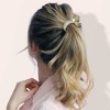 Unique Bargains Women's Metal Rhinestone Hair Clips Gold Tone 3 Pcs - 2 of 4