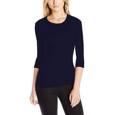 Women's Long Sleeve Crew Neck Tee - three dots