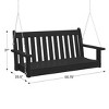 WestinTrends Malibu Outdoor Patio HDPE Hanging Front Porch Swing Bench - 3 of 4