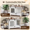 Acekool 39.4" Dog Crate Furniture, Heavy Duty Dog Cage End Table with Bed Mat, Three Doors, for Dogs up to 70 lbs - 4 of 4