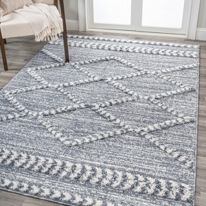 Sofie Moroccan Trellis High-Low Area Rug - JONATHAN Y - 1 of 4