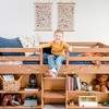 Max & Lily Solid Wood Modern Farmhouse Low Loft Bed, Twin Bed Frame for Kids with 2 Bookcases - 2 of 4