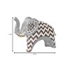 HomeRoots 8" Brown Gray And White Resin Elephant Tabletop Sculpture - 3 of 4