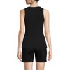Lands' End Women's Drapey Rib Fitted Henley Tank Top - 2 of 4