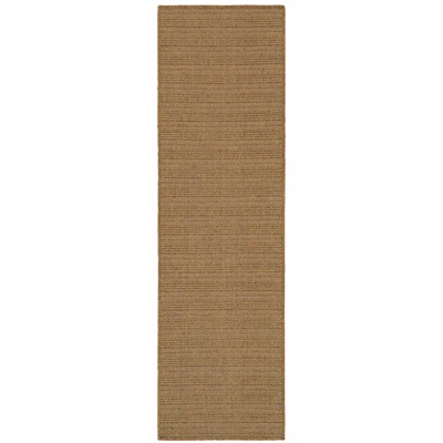 Oriental Weavers Karavia 001X3 Tan/ Light Tan Indoor/Outdoor Area Rug - 2'3" x 7'6"