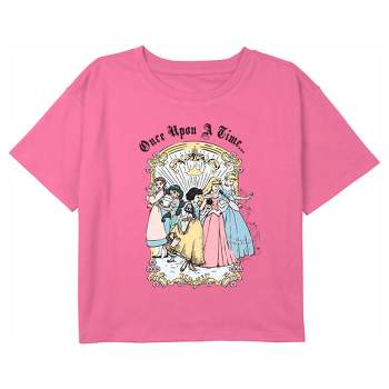 Girl's Disney Princesses Once Upon a Time… Crop T-Shirt