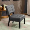 CAVINAS Leather Accent Chair with Mid-Height Tufted Backrest,Modern Upholstered Living Room Chairs,Reading Chairs for Living Room - 4 of 4