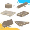 Angel Sar 12 Piece Nugget-Style Play Couch for Kids, Convertible Foam Furniture Set for Climbing, Lounging & Fort Building, Khaki - 3 of 4