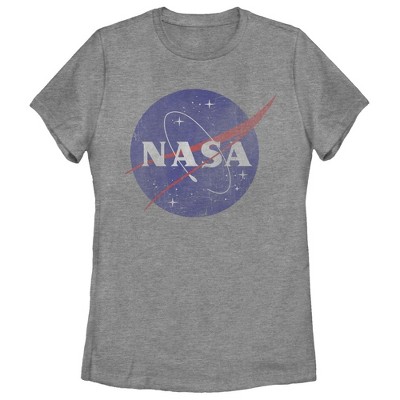 Nasa 1976 Typography Women's Navy Blue Graphic Tee : Target