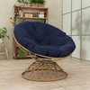YARDSIGHT Papasan Chair with Large Plush Cushion -Hand-Woven Wicker Base, Cozy Lounge Chair for Living Room, Bedroom, Balcony, or Reading Nook - 2 of 4