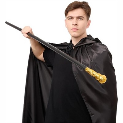 Joyfy Walking Cane Costume Accessories, Vintage Staff Prop Stick for Dress Up Role Play Party, Halloween Cosplay Party Favors Canes for Adults & Kids