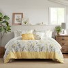 Okak All Size 5-Piece Full-print Floral Striped Bed Comforter Set with Decorative Pillows,Comfortable Lightweight Quilt Bedding Sets,Machine Washable - 2 of 4