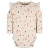 Gerber Baby Girls' Long Sleeve Onesies Bodysuits - Mushrooms - 6-9 Months - 2-Pack - 2 of 4