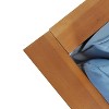 2pc Brava Outdoor Acacia Wood Left Arm Loveseat & Coffee Table with Cushion Teak/Blue - Christopher Knight Home: Rustic Charm, Modern Durability - 4 of 4