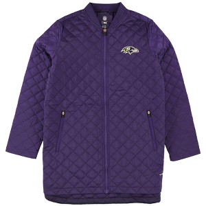 G-III Sports Womens Baltimore Ravens Quilted Jacket, Purple, Small - 1 of 2