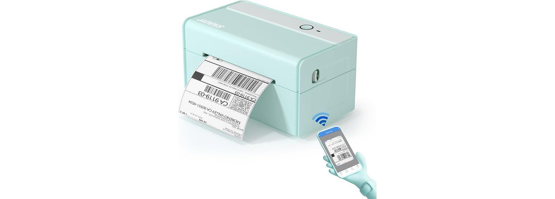 JADENS 468BT Thermal Label Printer – Bluetooth & USB Connectivity, High-Speed, Ink-Free, BPA-Free, Prints 4x6 Shipping Labels