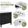 Lyngins Modern Freestanding Vanity with Ceramic Basin, Bathroom Storage Cabinet with 2 Drawers & Tip-out Drawer, Single Sink Bathroom Vanity - 4 of 4