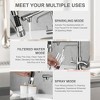 WOWOW Double-Handles Pull Down Sprayer Kitchen Faucet with 3 Spout - 4 of 4