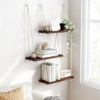 Aoibox 3 Tier Hanging Shelves for Wall, Boho Wall Decor Floating Shelf Rope Rustic Wood Organizer Storage for Home Bedroom Kitchen Bathroom - 3 of 4