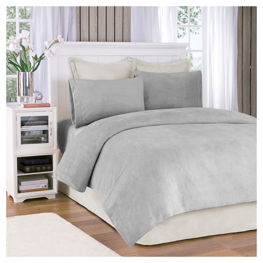 UPC 675716770396 product image for Soloft Plush Sheet Set (Full) Gray | upcitemdb.com