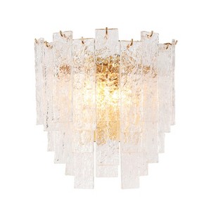 LNC Engaveric 14-in W 2-Lights Polished Gold Modern/Contemporary  Wall Lights - 1 of 4