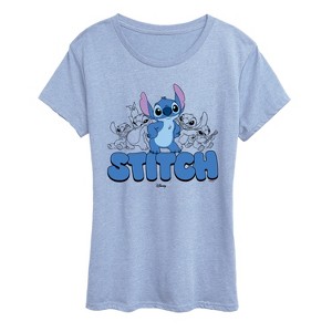 Women's - Disney - Stitch Group Short Sleeve Graphic T-Shirt - 1 of 3
