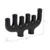 Pillar Holder & Taper Holder Metal Wood Sculptural Silhouette Modern Home Office Bedroom Living Room - 7" Black - 4 of 4