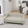 LAOTIES Durable Elevated Dog Sofa Bed,Modern Pet Couch With Comfy Linen,Unique Armrest And Sturdy Legs - 3 of 4