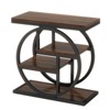 FONTOI 4-Tier End Table, 25.59" Industrial Side Table with Storage Shelves, Small Snack Table for Couch, Rustic Brown, 11.81"*26.18"*25.59" - 4 of 4