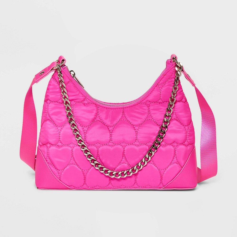 Quilted Crossbody Bag With Chain - Wild Fable Pink