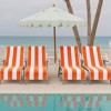 Cabana Striped Cotton Standard Size Towel/ Chaise Lounge Chair Cover Set by Blue Nile Mills - 2 of 4