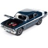 1970 Chevrolet Nova Yenko Deuce Fathom Blue Metallic with White Stripes 1/64 Diecast Model Car by Johnny Lightning - 3 of 4